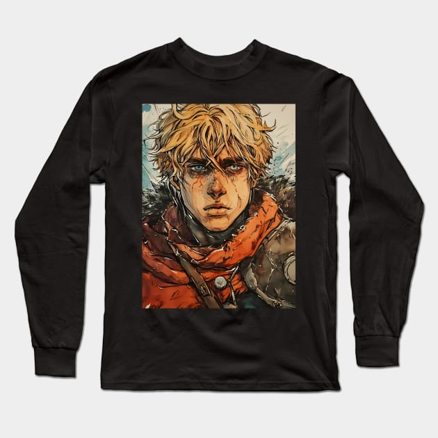 Saga of the Norse: Viking Exploration, Epic Tales, and Anime-Manga Heritage in Vinland Saga Art Long Sleeve T-Shirt by insaneLEDP